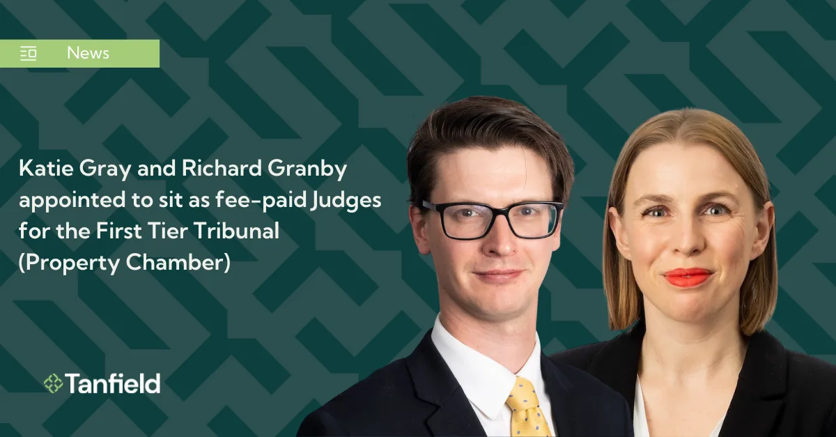 Katie Gray and Richard Granby appointed to sit as fee-paid Judges