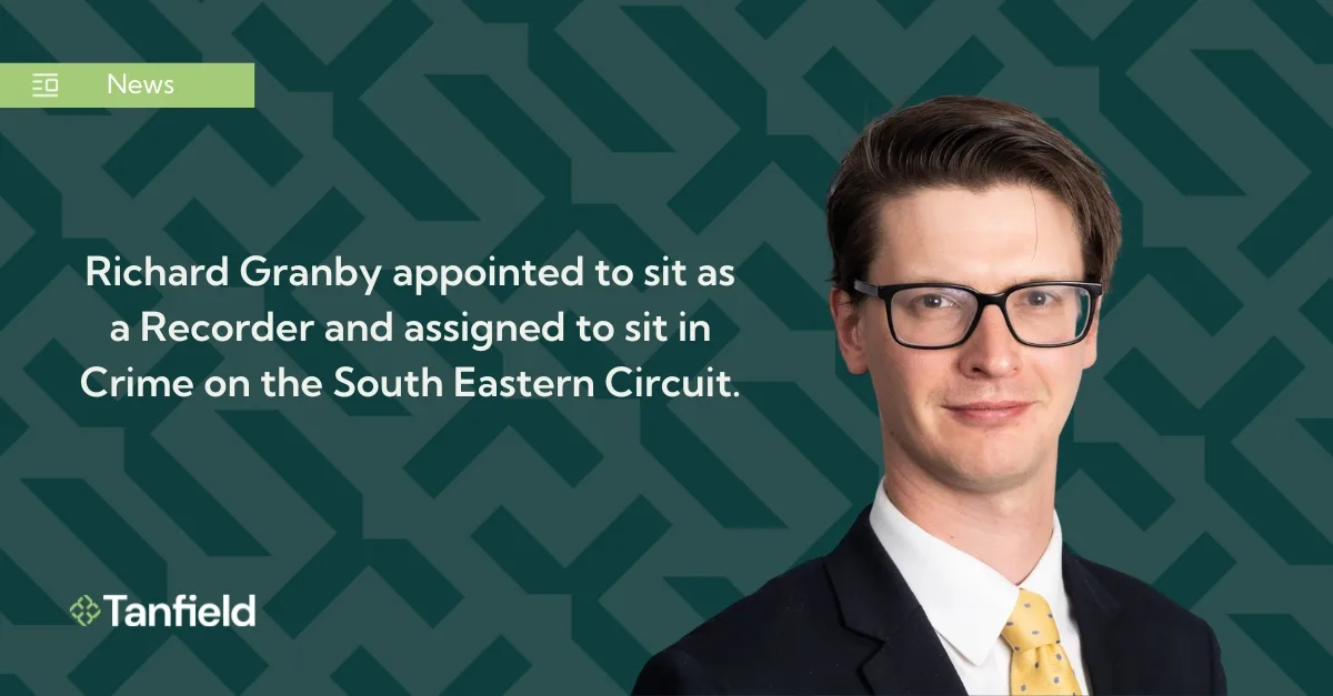 Recorder Announcement: Richard Granby