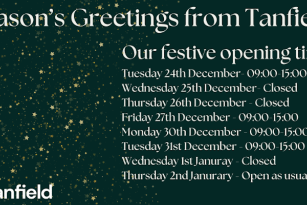 Tanfield Festive Opening times